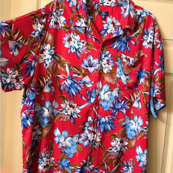 HAWAIIAN Men’s shirt Red Blue Floral 3XL - Picture 3 of 9